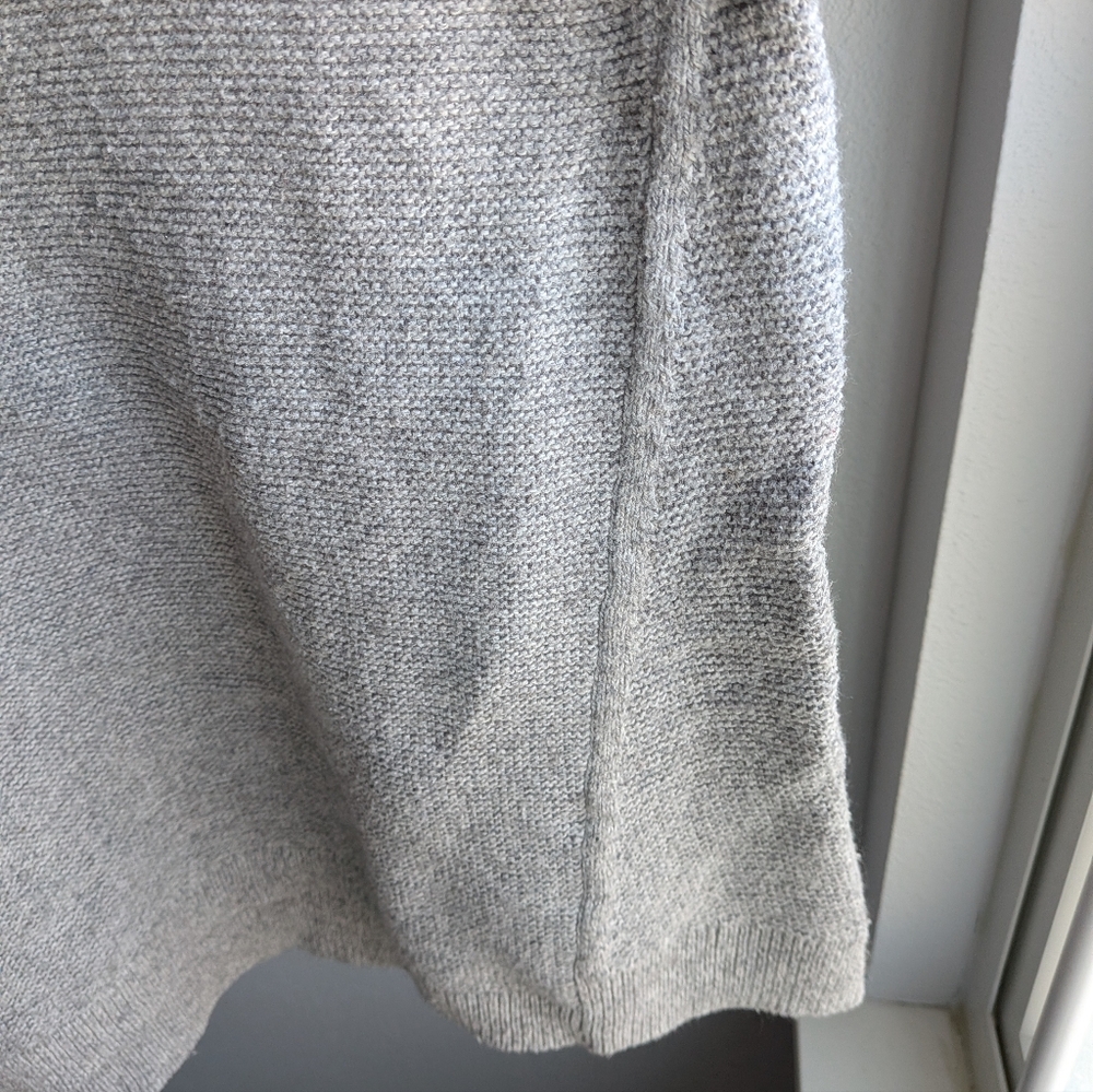 Madewell Gray Textured Garter Stitch Crewneck Sweater - Size M - Picture 8 of 10